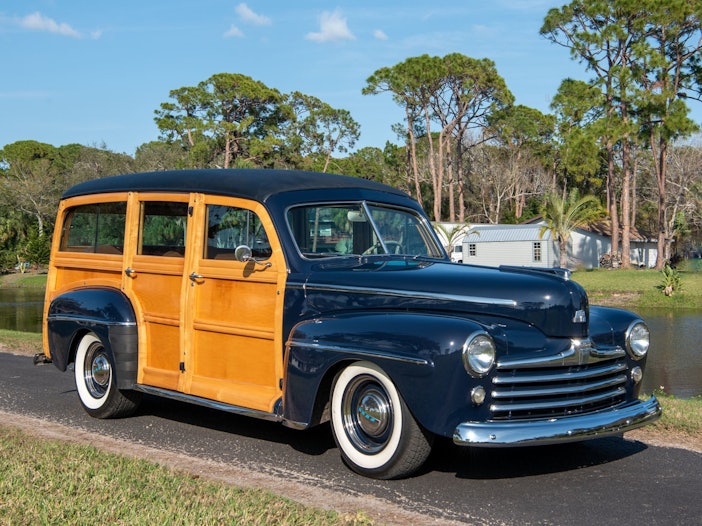 Modified 1947 Ford Super Deluxe Woody Wagon
