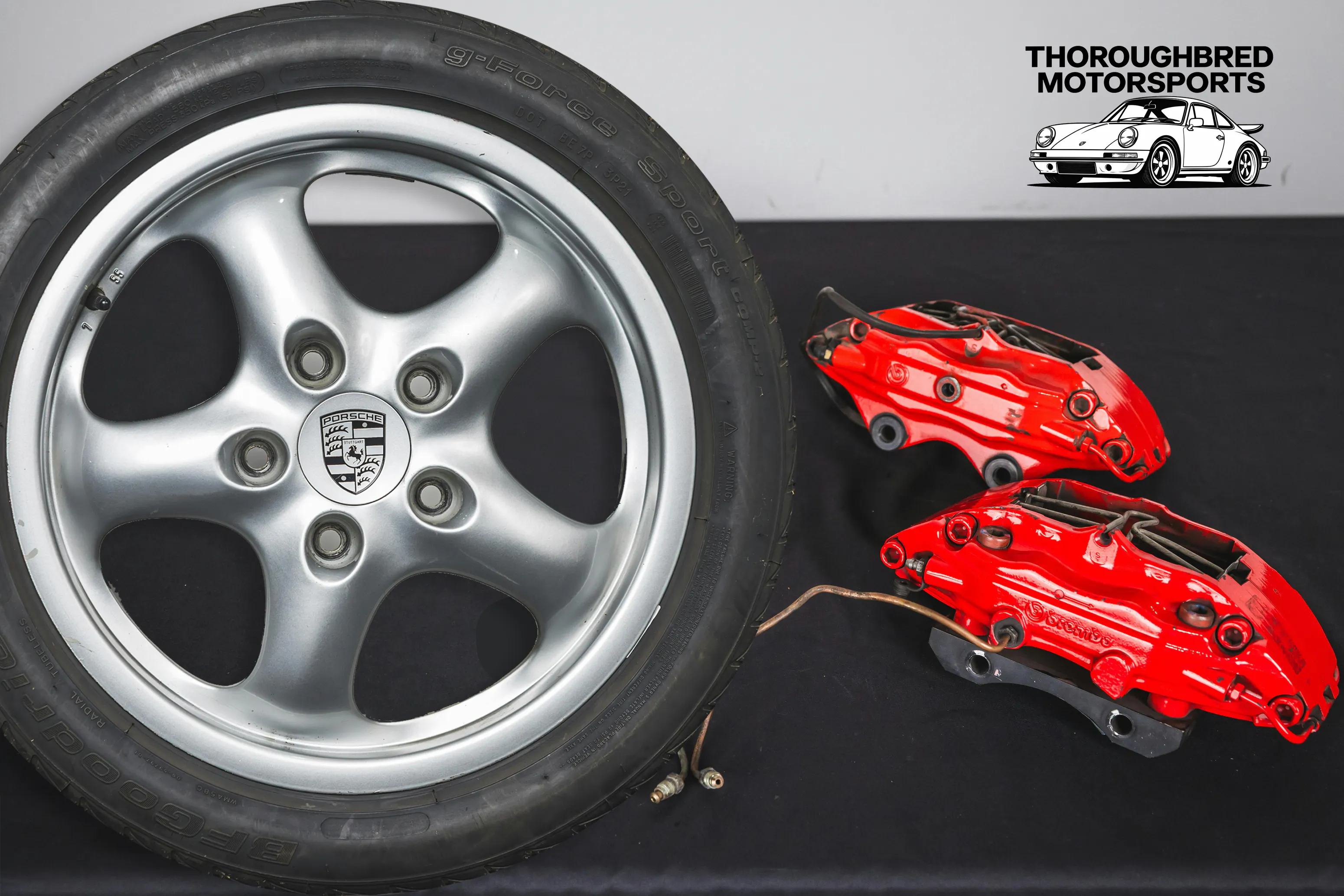Porsche Cup II Wheels 7x17/9x17 with Big Red Calipers (Lot 19)