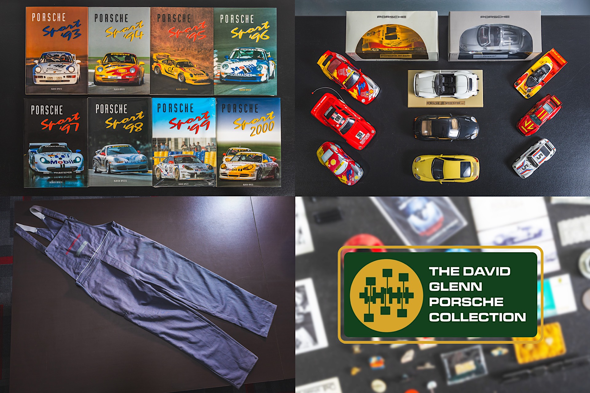 Porsche Scale Model Cars, Porsche Motorsport Books, and Team Clothing (Lot 72)