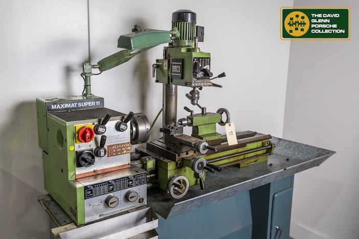 EMCO Maximat Super 11 Lathe and Milling Machine with Accessory-Filled Cabinets (Lot 4)