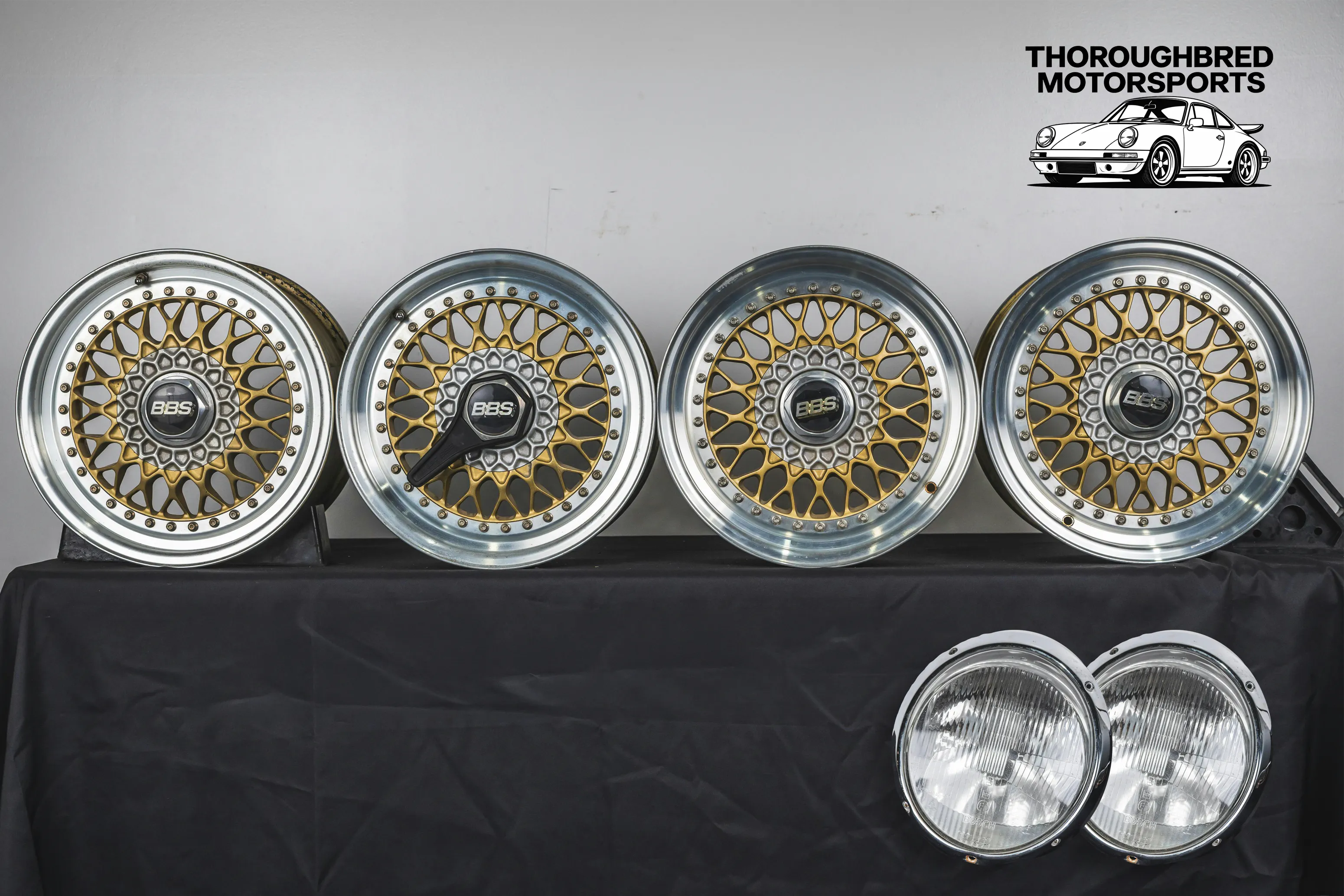 BBS RS Wheels 7x16/8x16 and Bosch H4 Headlamps (Lot 80)
