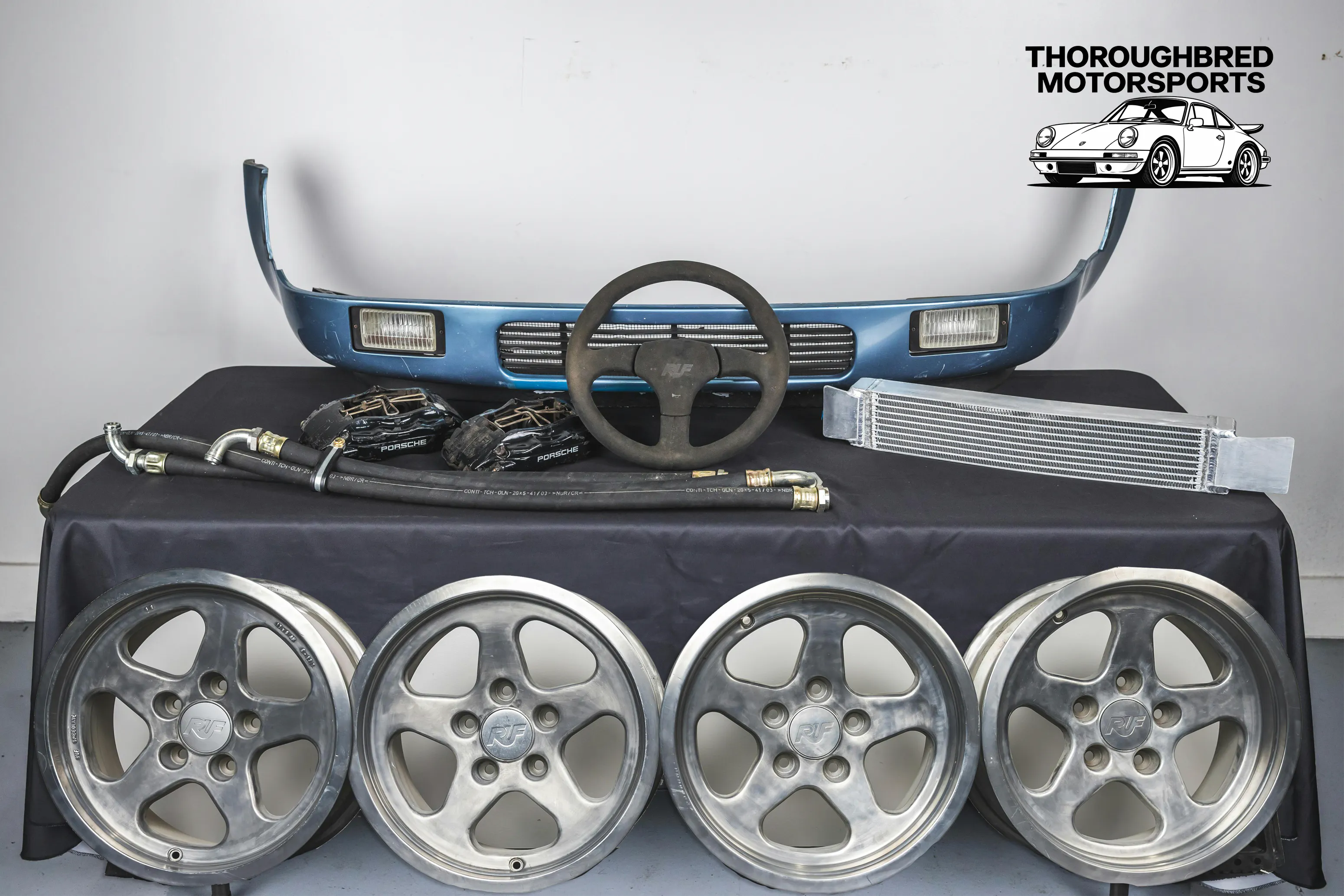 RUF Speedline Wheels 9x17/10x17, RUF Front Valance and Grille, RUF Style Oil Cooler and RUF Oil Lines, RUF Steering Wheel, Brembo Front Brake Calipers and RUF Variable Boost Controller (Lot 76)