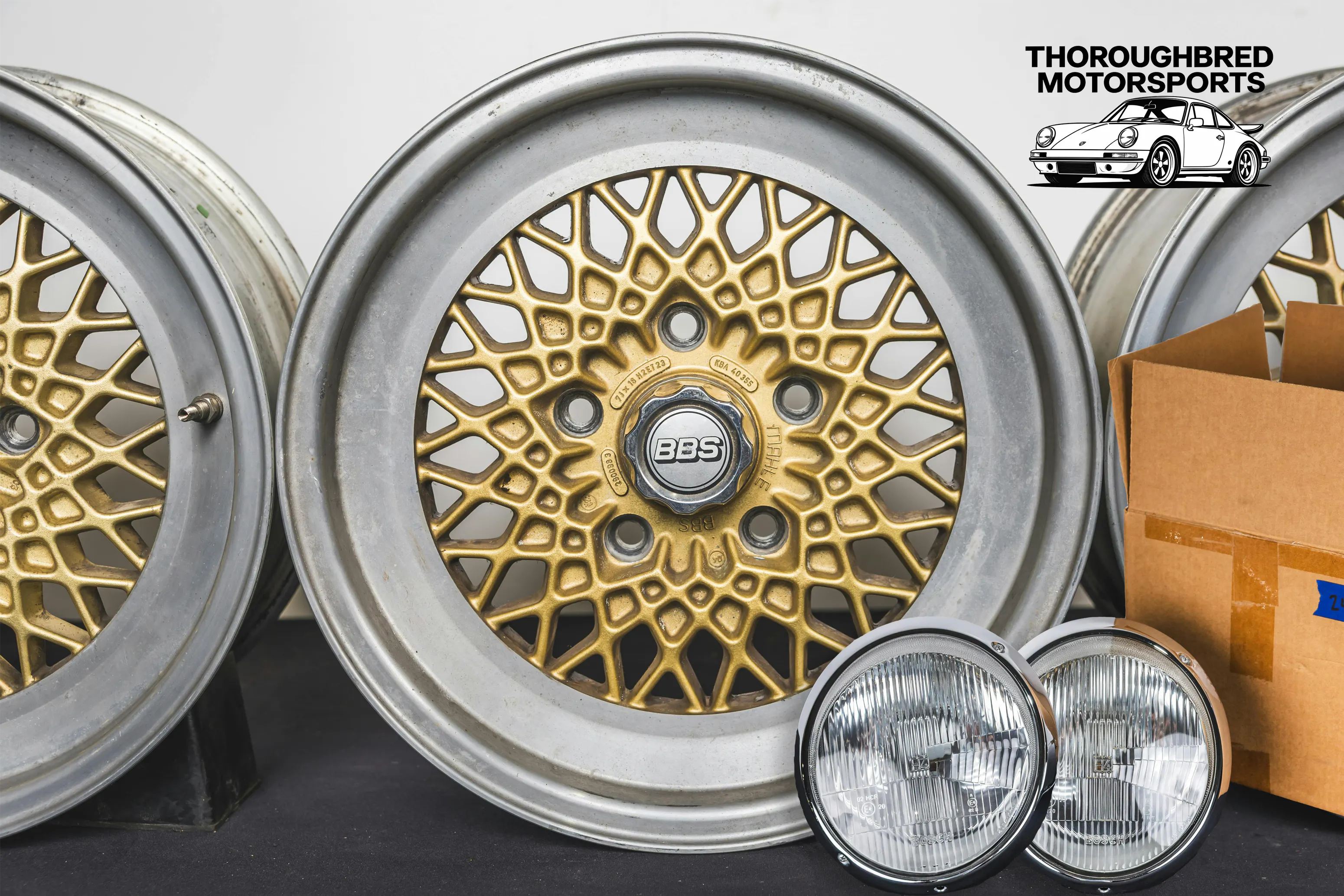 BBS Mahle 5x130 7x16/8x16 Wheels and Hella H4 Headlamps (Lot 22)